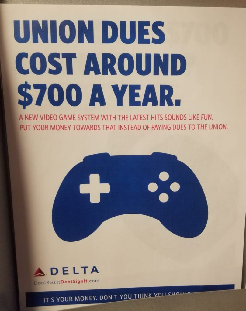 Работодатель против профсоюза. Delta Airlines предлагает работникам играть в видеоигры вместо борьбы за свои права